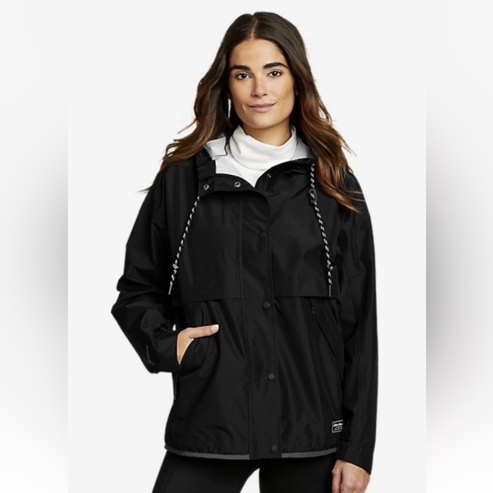 Eddie Bauer Women's RainPac Jacket, Waterproof, Black, small

NWOT!! Never worn